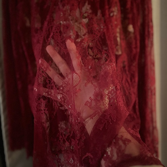 UPDATED PICS COMING! Beautiful Sheer Floral Top, All-Lace Back. Simply Gorgeous - Picture 5 of 7